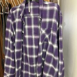 Coofandy Purple Flannel 4X