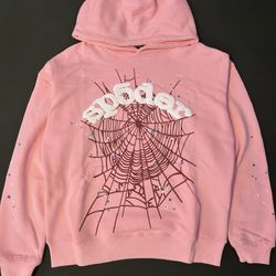 Pink Og Web Sp5der Hoodie Size S 