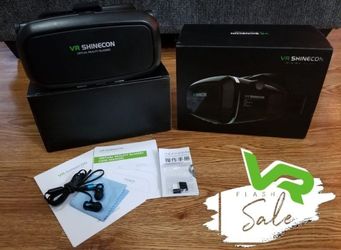 🔥NEW🔥 VR SHINECON Headset with Remote Controller 3D Glasses Goggles HD Virtual Reality Headset Compatible With All Phone.