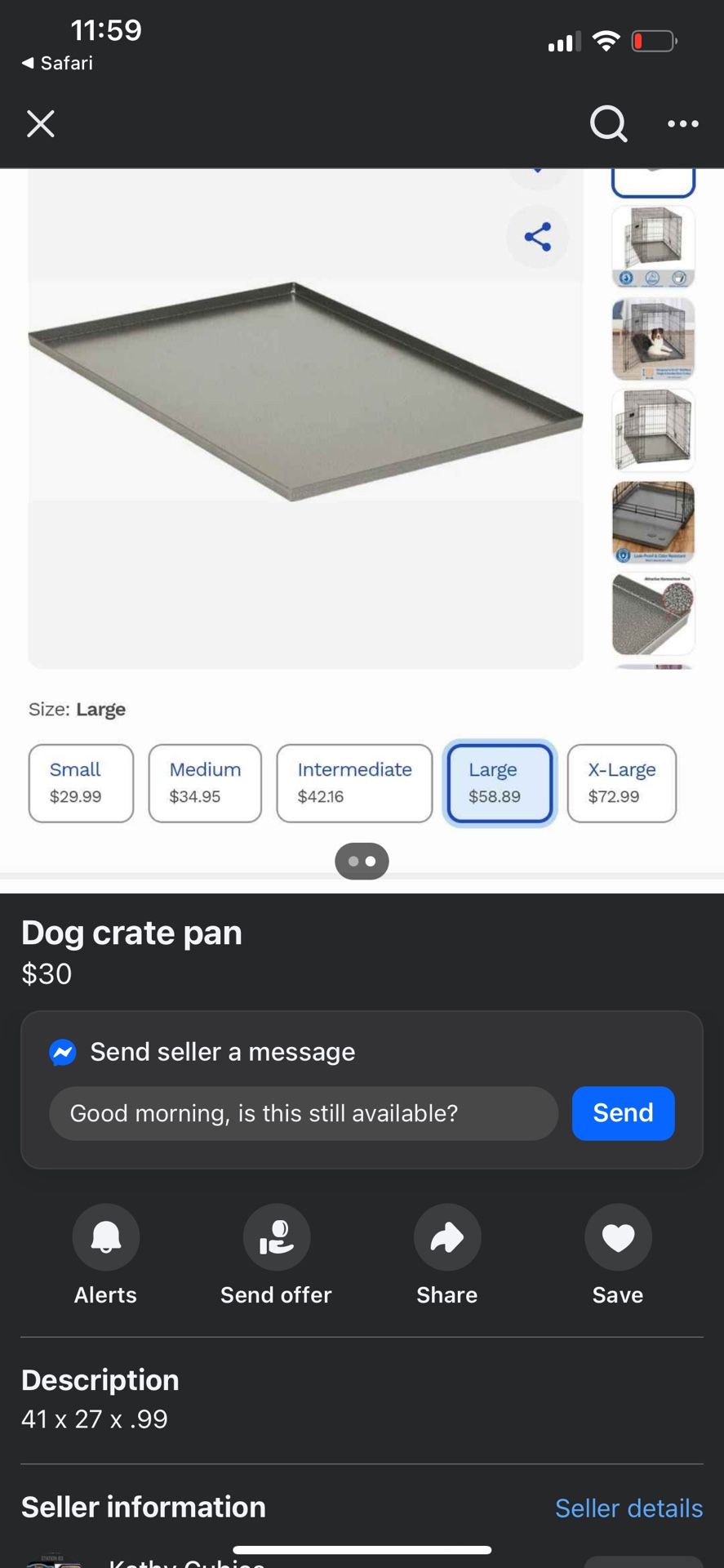 Dog crate pan