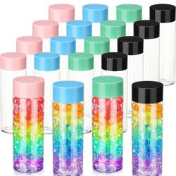 16 Pcs Empty Plastic Sensory Bottles with Lids 