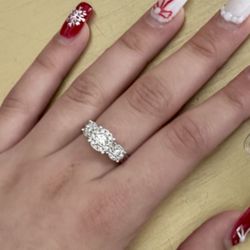 0.75 CT Diamond Halo Ring 14k White Gold 