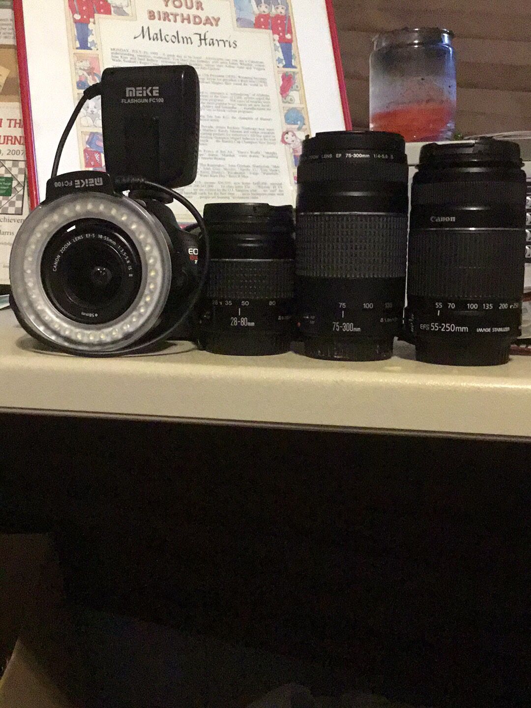 Canon t5 camera with 3 additional lenses