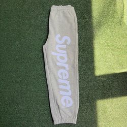 Grey supreme pants