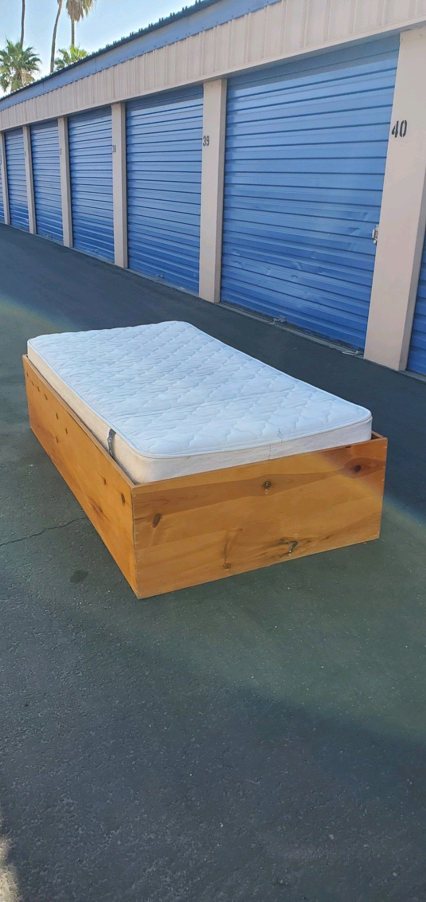 Bed frame with twin mattress