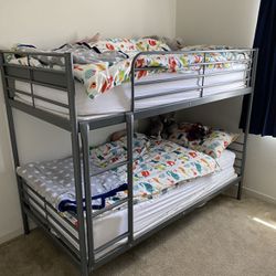 Bunk Bed +  Twin Over Twin Mattresses 