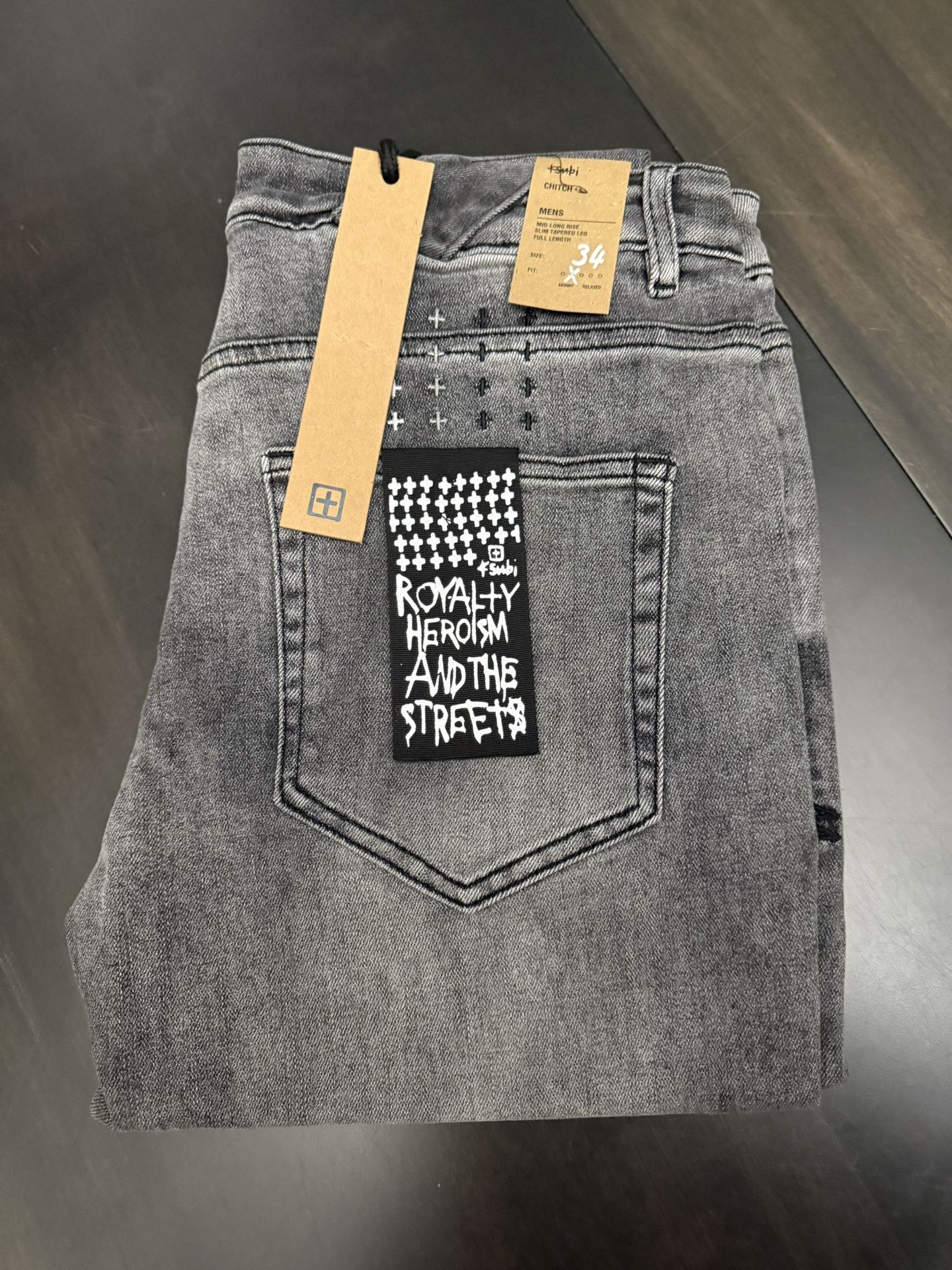 Ksubi Chitch+ Grey Washed Distressed Denim