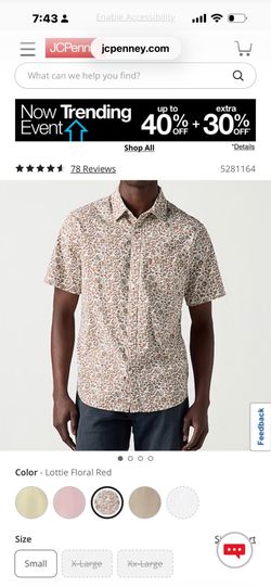 Levi's® Mens Classic Standard Fit Button-Down Shirt small/ med