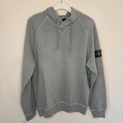 Stone Island Mens Hoodie Size L Gray Compass Patch (contact info removed)60 Pullover