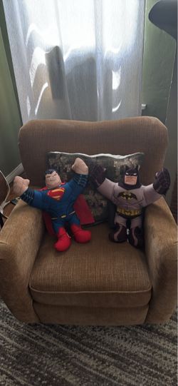 Superman and Batman Plush Stuffed Figures