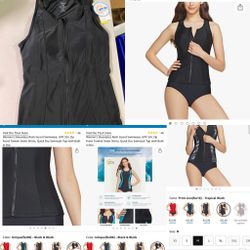 Women's Sleeveless Rash Guard Swimwear Size Med- New With Tags