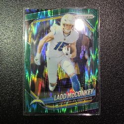 LADD MCCONKEY CHARGERS GREEN SPIRAL PRIZM PANINI SPORTS CARD NFL!