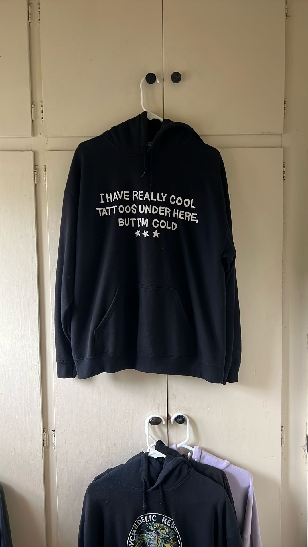 tattoo blk L hoodie