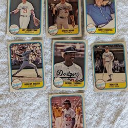 1981 Fleer Los Angeles Dodgers Baseball Cards