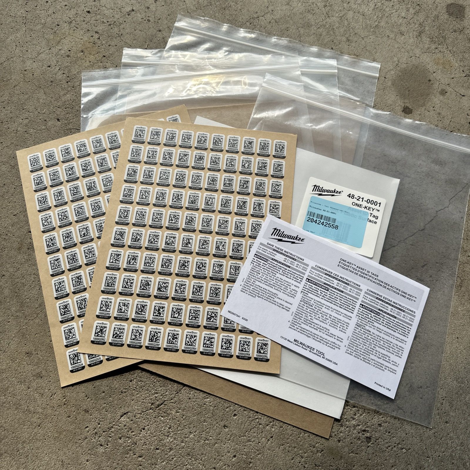 Milwaukee Tags (200ct)