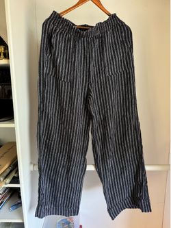 Black and White Striped Comfy Pants - woman’s small