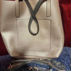 Reversible Gold And Gray Tote Bag