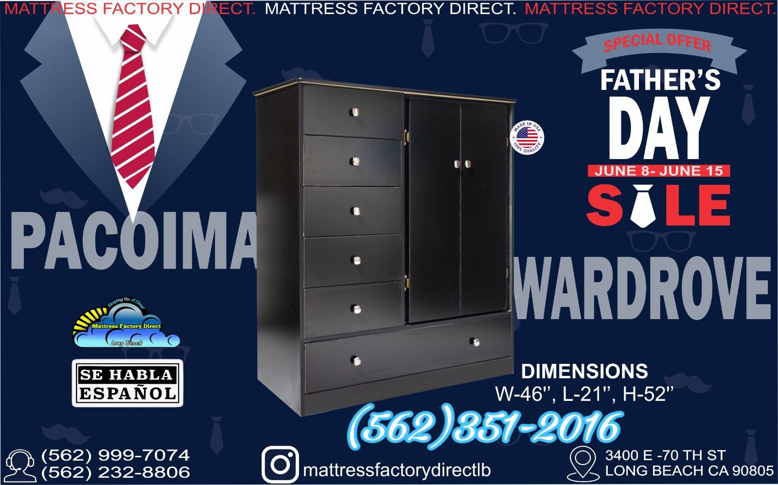 Black Pacoima Wardrobe Dresser Ropero Nuevo Bonito Dresser