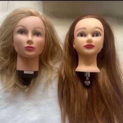 (2) Mannequin Head for Hairstyles Professional Styling Hairdressing