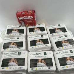 10 Packs Of Diapers Size 1 - 250 