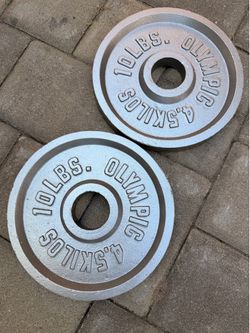 Pair of 10 pound Olympic weights