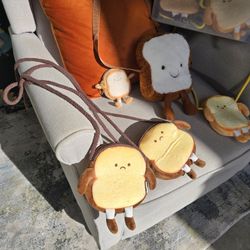 French Toast Soft Plushie Coin Purse Clutch