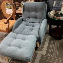 Beautiful Chair With Ottoman