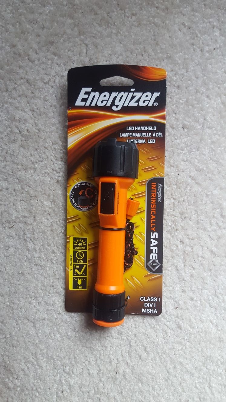 Intrinsically safe 40 Lumen Energizer flashlight