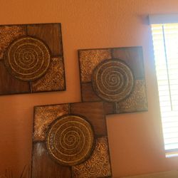 Set De 3 Cuadros Decoración De Pared 