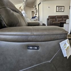 100% Real Leather Sofa Sectional- Hansley 