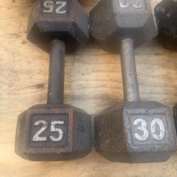 25 Pound Dumbbell Single