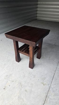 Solid wood side table