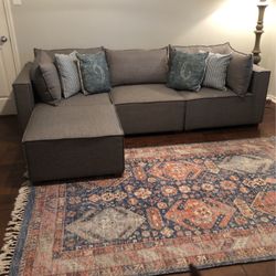 Sectional Sofa Large 102” Modular With Ottoman 