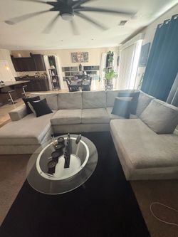 Silver grey sectional