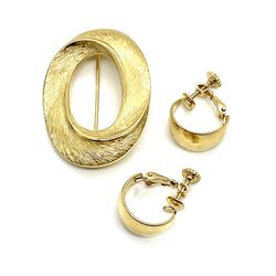 Vintage Napier Brooch And Earrings 