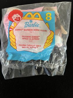 2000 Barbie Rainbow Horse Figure McDonald Happy Meal Toy #8 Sealed Collectible
