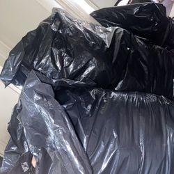 3 Full Black Bags Of Clothing 