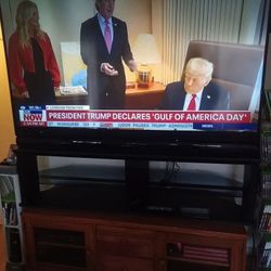 73"MITSUBISHI 1080P DIGITAL LASER PROJECTION TV WITH MATCHING STAND AND ROKU REMOTE CONTROL $300 FINAL PRICE READ DESCRIPTION AND SEE ALL PICTURES 