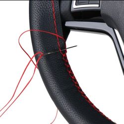 Steering Wheel Cover (Microfiber leather)Hand Sewing DIY Car Steering. We have different colors and sizes 🔥$19🔥only .