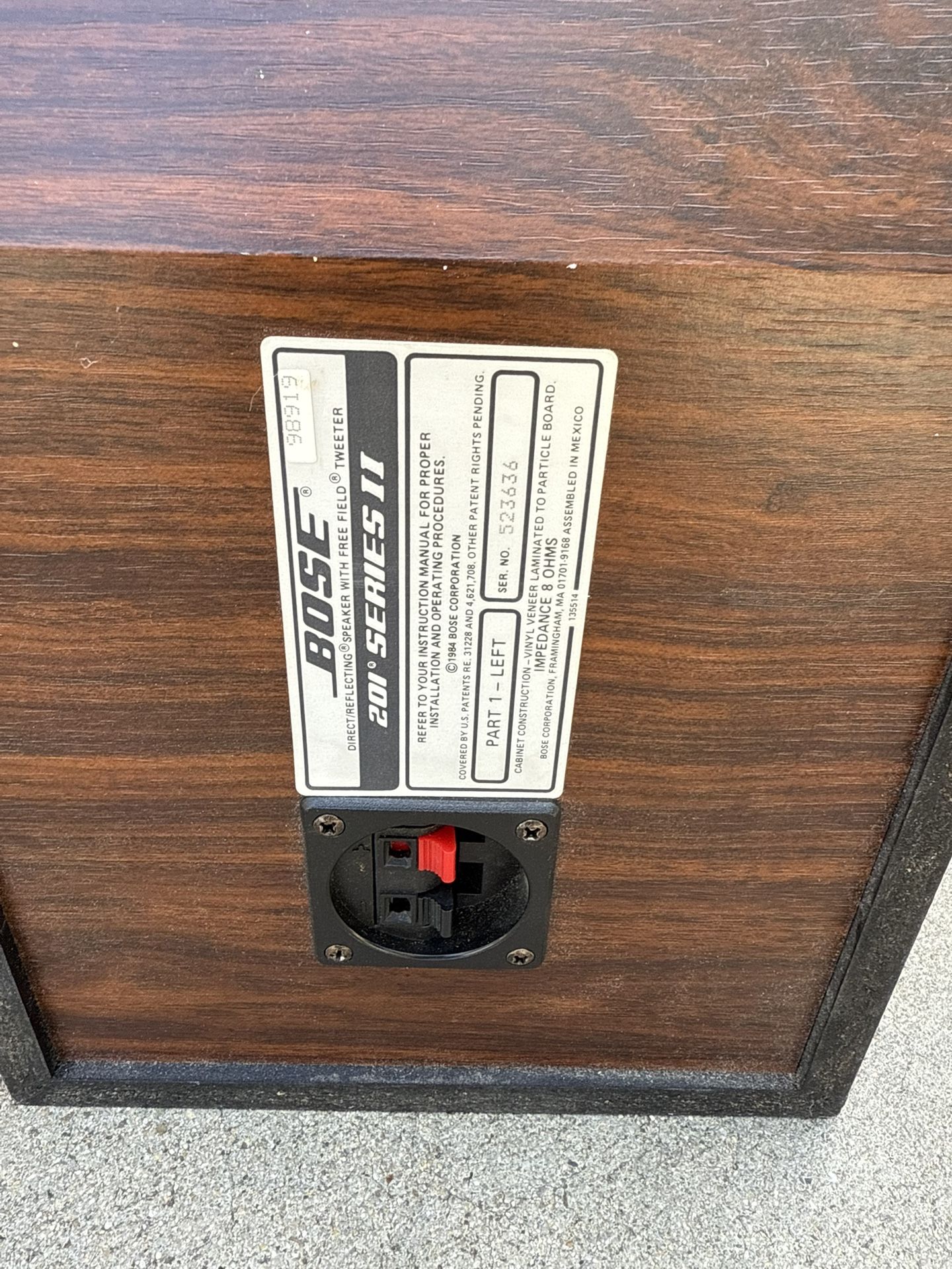 Pair of Bose speakers 201 series II