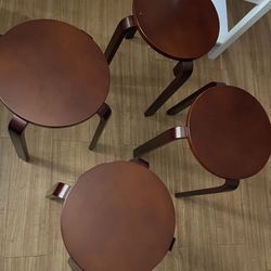 2 Set Or A 4 Set Wine Color Side End Tables New Open Box 