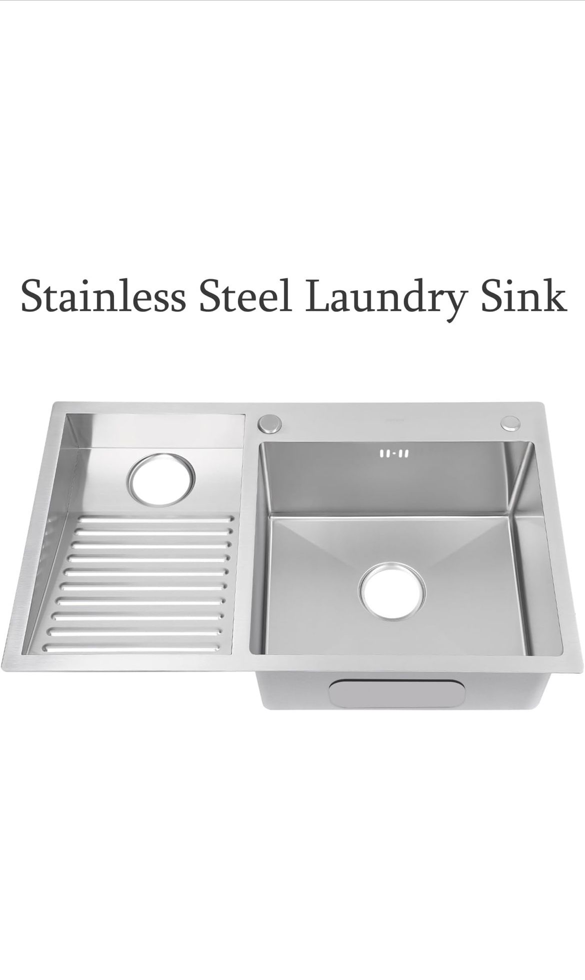 Laundry Utility Sink With Washboard 31.5in