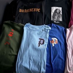 Primitive T-Shirt Bundle Large (11 Shirt And Itachi Windbreaker Jacket)