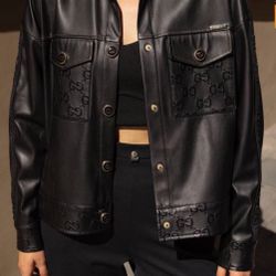 Gucci - Woman’s Leather Jacket - Black 