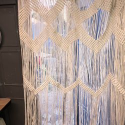 Pretty Boho Macramé Window Closet Drape