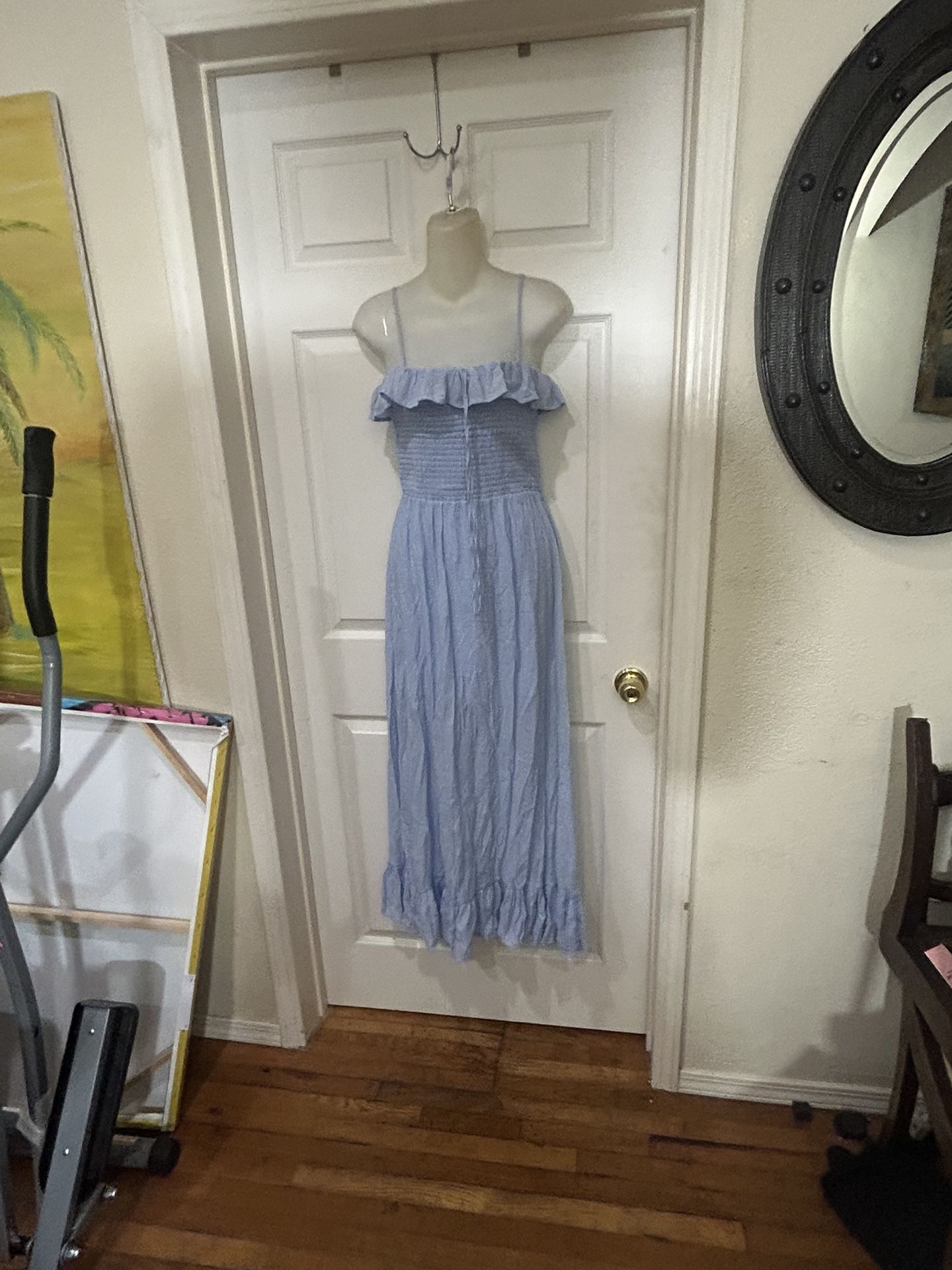 Blue Off-Shoulder Dress medium love tree