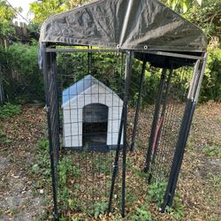 2 Big Dog House Plus Cages 