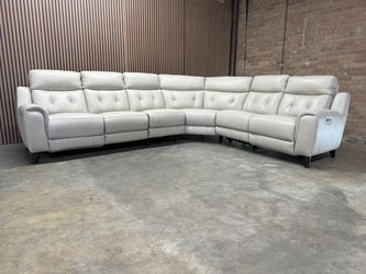 Malibu 4-piece Leather Power Reclining Sectional