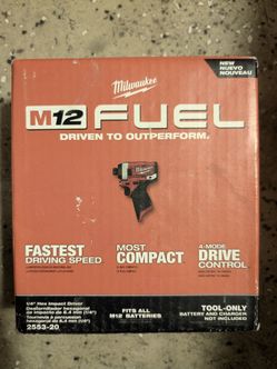Milwaukee M12 FUEL 1/4" Hex Impact Driver 2553-20