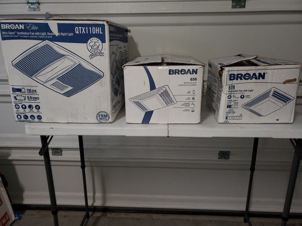 New Broan Ventilator Fans